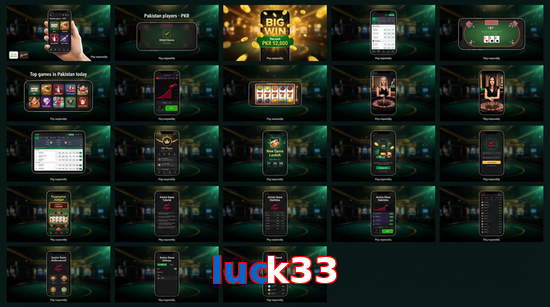 Main screen of Luck33 bet page for PK players
